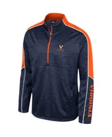 Men's Colosseum Navy Virginia Cavaliers Marled Half-Zip Jacket