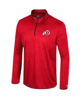 Men's Colosseum Red Utah Utes Wright Quarter-Zip Windshirt