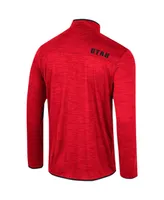 Men's Colosseum Red Utah Utes Wright Quarter-Zip Windshirt