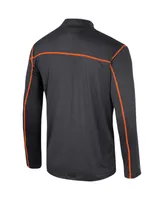 Men's Colosseum Black Miami Hurricanes Cameron Quarter-Zip Windshirt