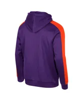 Men's Colosseum Purple Clemson Tigers Reese Full-Zip Hoodie