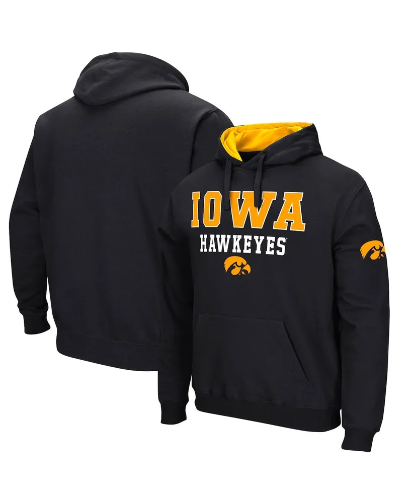 Men's Colosseum Black Iowa Hawkeyes Sunrise Pullover Hoodie