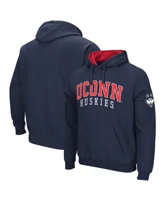 Men's Colosseum Navy UConn Huskies Double Arch Pullover Hoodie