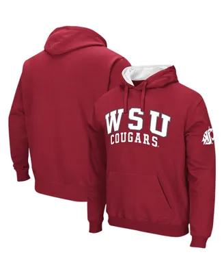 Men's Colosseum Crimson Washington State Cougars Double Arch Pullover Hoodie