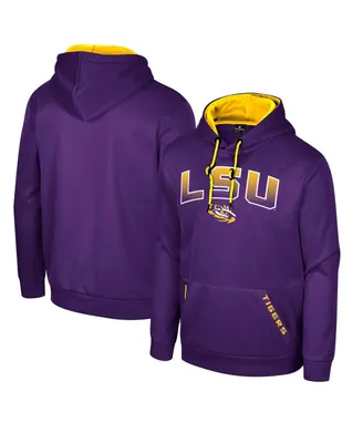 Men's Colosseum Purple Lsu Tigers Reese Pullover Hoodie