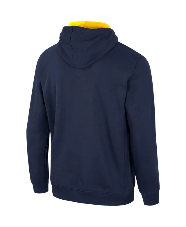 Michigan Wolverines Columbia Lodge Quarter-Zip Hoodie - Navy