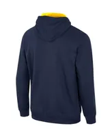 Men's Colosseum Navy Michigan Wolverines Half-Zip Hoodie