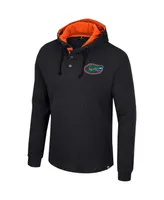 Men's Colosseum Black Florida Gators Affirmative Thermal Hoodie Long Sleeve T-shirt