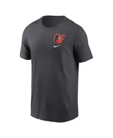 Men's Nike Charcoal Baltimore Orioles Logo Sketch Bar T-shirt