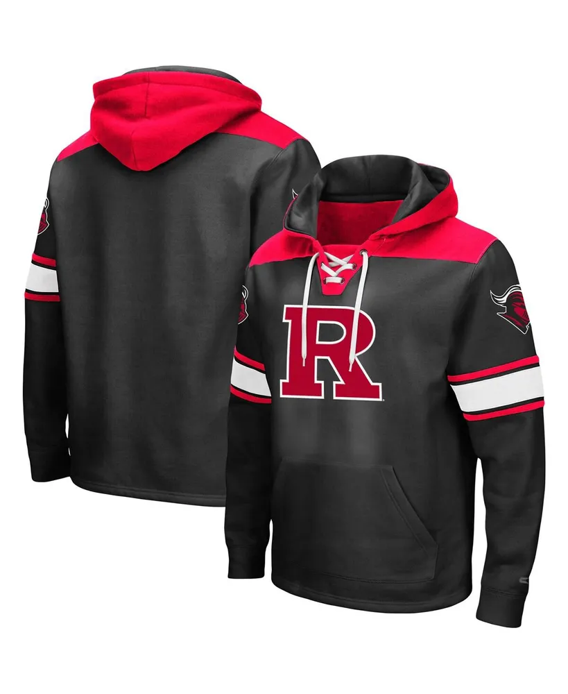 Men's Colosseum Black Rutgers Scarlet Knights 2.0 Lace-Up Logo Pullover Hoodie