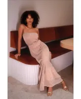 Petal and Pup Womens Farley Strapless Maxi Dress