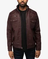 X-Ray Men's Faux Shearling Lining Utility Jacket