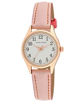 Laura Ashley Women's Quartz Pink Faux Leather Watch 30mm