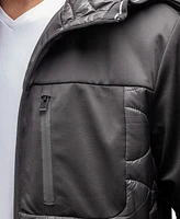 X-Ray Men's Quilted Jacket with Hood
