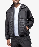 X-Ray Men's Quilted Jacket with Hood