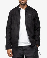 X-Ray Men's Quilted Sleeves with Faux Shearling Lining Suede Jacket