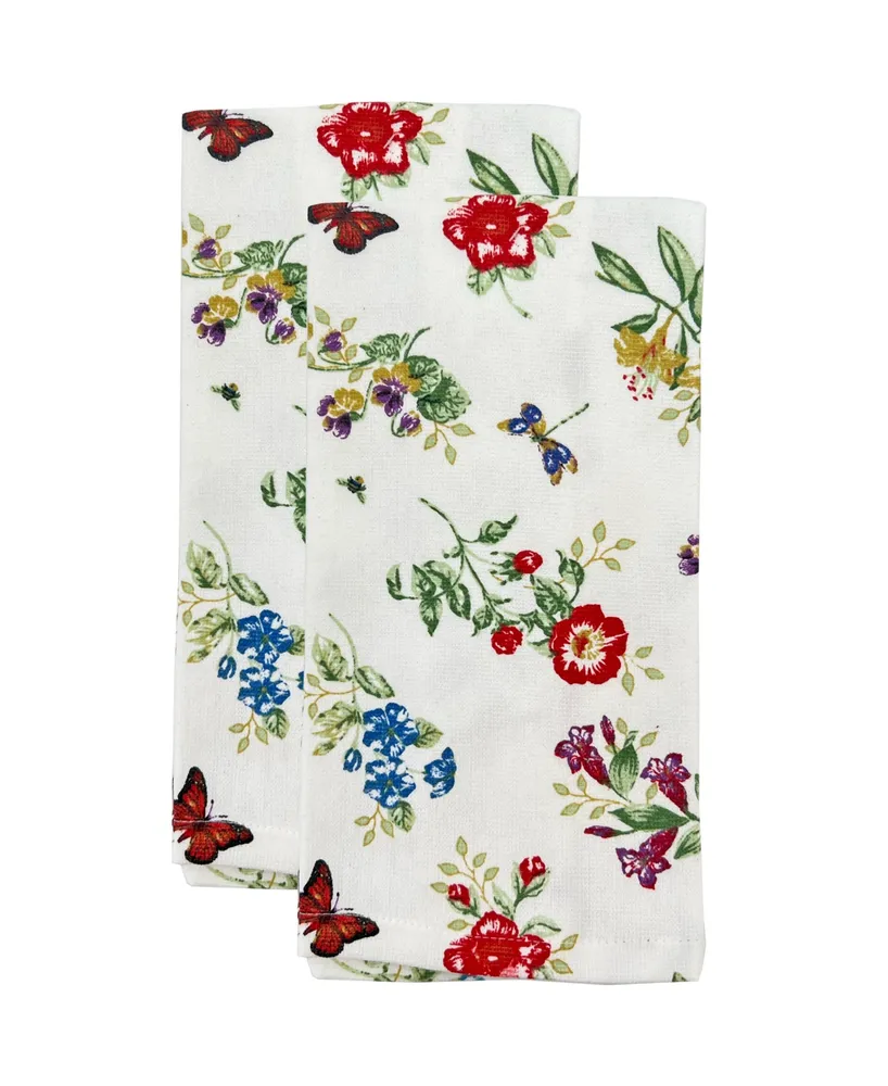 Lenox Butterfly Meadow 2pk Cotton Kitchen Towels