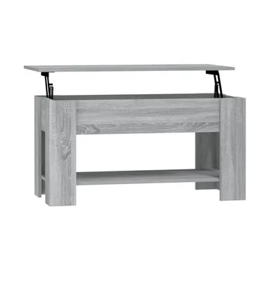 Coffee Table Gray Sonoma 39.8"x19.3"x20.5" Engineered Wood