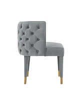 Manhattan Comfort Maya 24.02" Wide Tufted Velvet Upholstered Dining Chair
