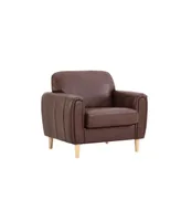 Serta 37.8" Faux Leather Gorm Accent Chair