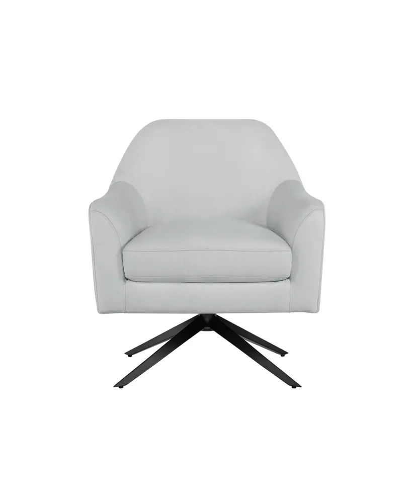 Lifestyle Solutions 29.1" Velvet Gunnar Swivel Accent Chair