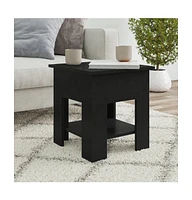 Coffee Table Black 15.7"x15.7"x16.5" Engineered Wood