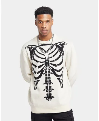 Xxiii Mens Isaac Knit Skeleton Sweater