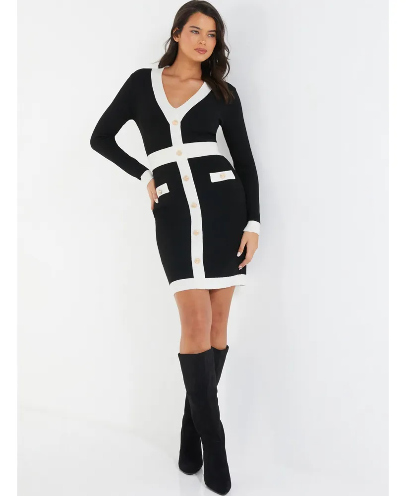 Black and White Block Dress