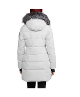 Pajar Women's Iclyn Featherless Puffer with Detachable Hood and Faux Fur Trim