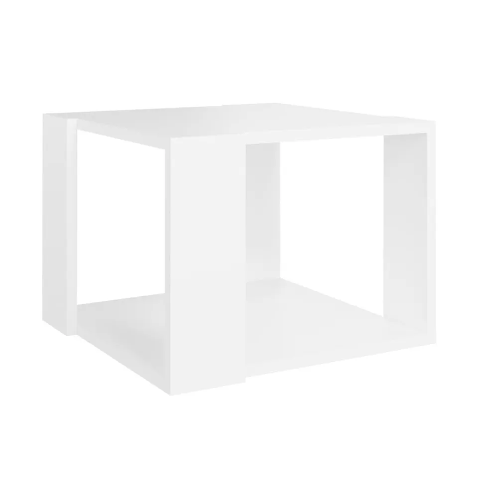 vidaXL Coffee Table White 15.7"x15.7"x11.8" Engineered Wood