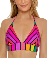 Trina Turk Women's Solar Floral Reversible Halter Bikini Top