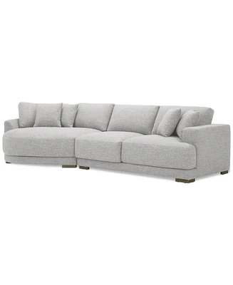 Vasher 135" 2-Pc. Fabric Sectional with Cuddler, Created for Macy's