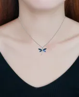 Macy's Abalone Inlay Dragonfly Pendant Necklace