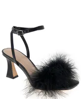 BCBGeneration Women's Relby Feathered High-Heel Two-Piece Dress Sandals