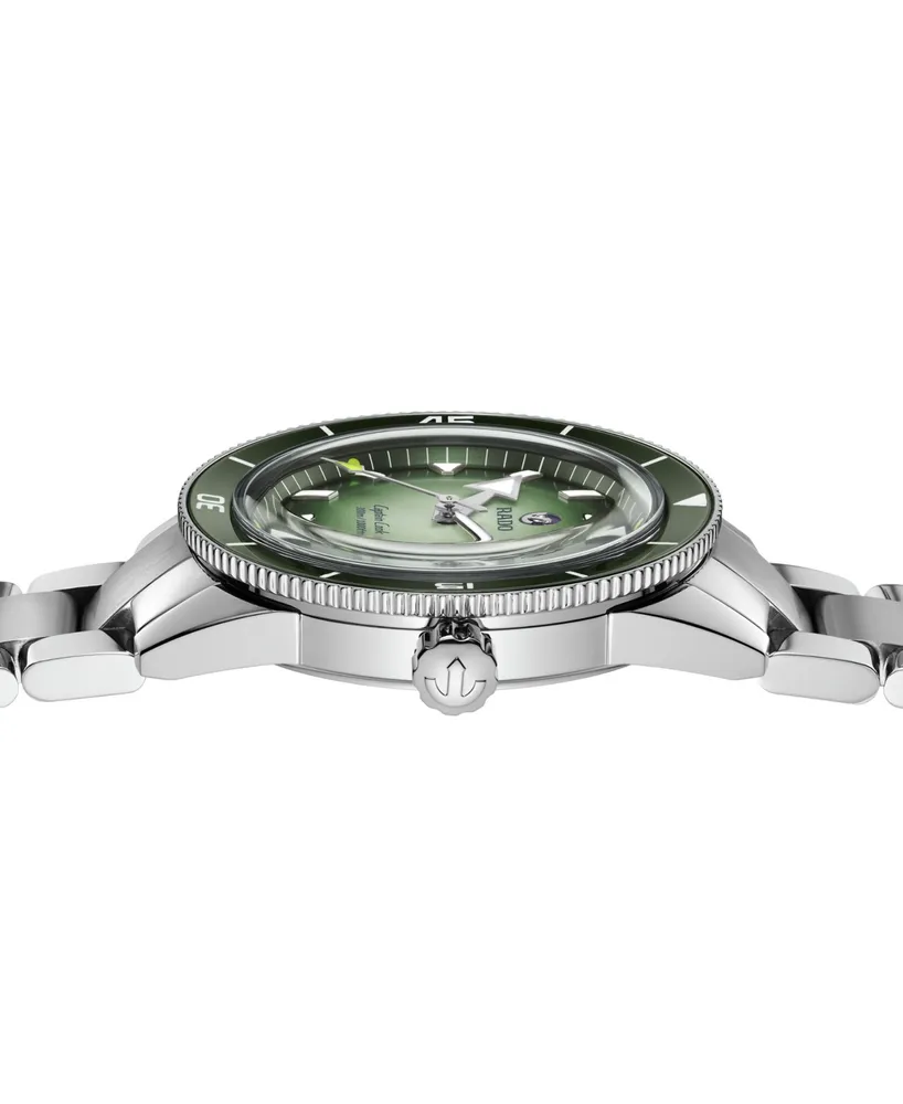 Rado Men's Swiss Automatic Captain Cook x Cameron Norrie Stainless Steel Bracelet Watch 44mm - Limited Edition
