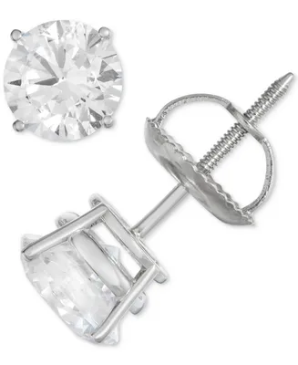 Diamond Screw Back Stud Earrings (1/2 ct. t.w.) in 14k White Gold