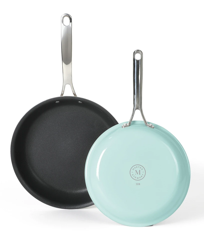 Martha Stewart Collection Lockton Aluminum 2 Piece Fry Pan Set