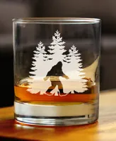Bevvee Bigfoot Sasquatch Gifts Whiskey Rocks Glass, 10 oz