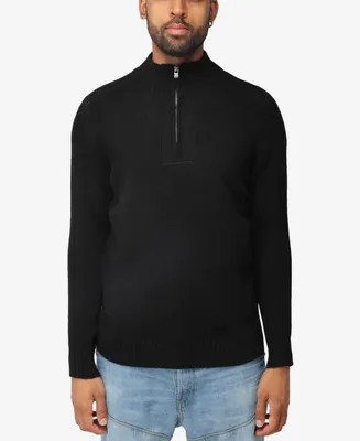 X-Ray Men's Quarter-Zip Pullover Sweater