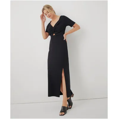 Luxe Jersey Knot Maxi Dress Made With Organic Cotton