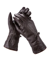 Women's Bow and Stitch Touchscreen Sheepskin Gloves