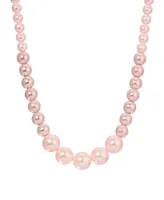 2028 Imitation Pink Pearl Strand Necklace