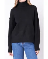 Women's Turtleneck Long Sleeve Sweater