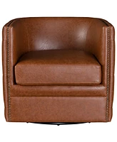 Madison Park Capstone Swivel Tufted Chair