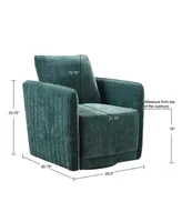 Madison Park 29.5" Kaley Wide Fabric Upholstered 360 Degree Swivel Chair