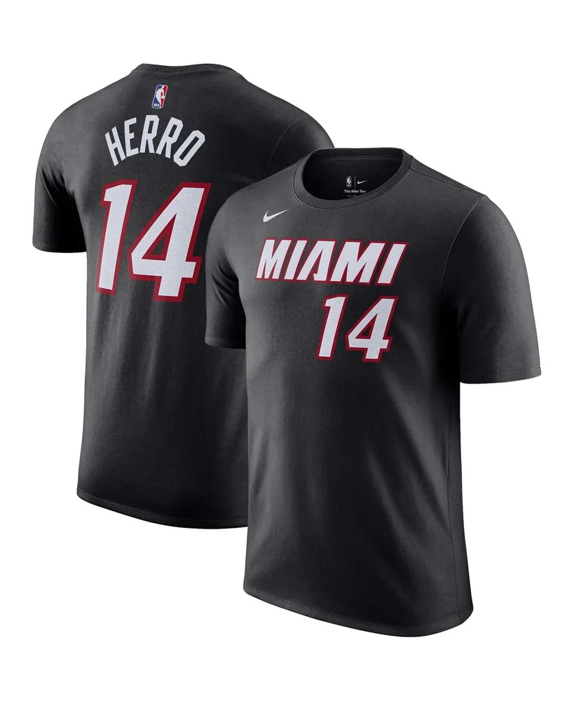 Men's Nike Tyler Hero Black Miami Heat Icon 2022/23 Name and Number T-shirt