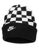 Youth Boys and Girls Nike Black Reversible Smiley Tall Peak Cuffed Knit Hat