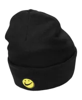 Youth Boys and Girls Nike Black Reversible Smiley Tall Peak Cuffed Knit Hat
