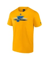 Men's Fanatics Gold St. Louis Blues Authentic Pro Secondary Replen T-shirt