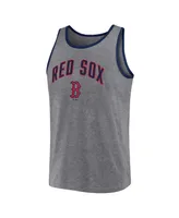 Men's Fanatics Heather Gray Boston Red Sox Primary Tank Top